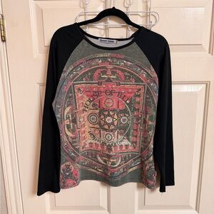 VTG RARE 90s House of Blue Grunge Rock Long Sleeve Graphic Tee